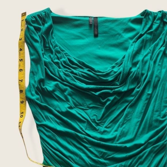 🌹2/$15 Maurices Ruched Green Blouse Sleeveless Wo - Picture 7 of 13